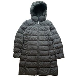 UNIQLO Womens Small Black Down Puffer Coat Hooded Packable